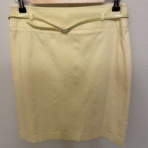 Yellow Pencil Skirt - Size 6 Petite
